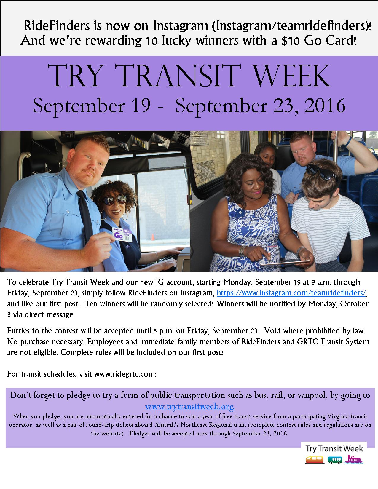 Try Transit Week is Here ChamberRVA